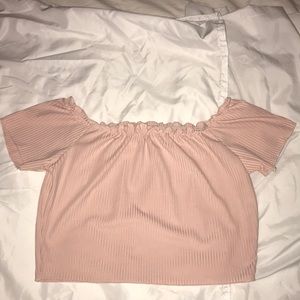 Off the shoulder crop top